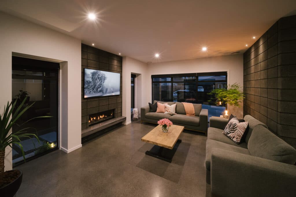 stylish Lounge lighting by SES Electrical